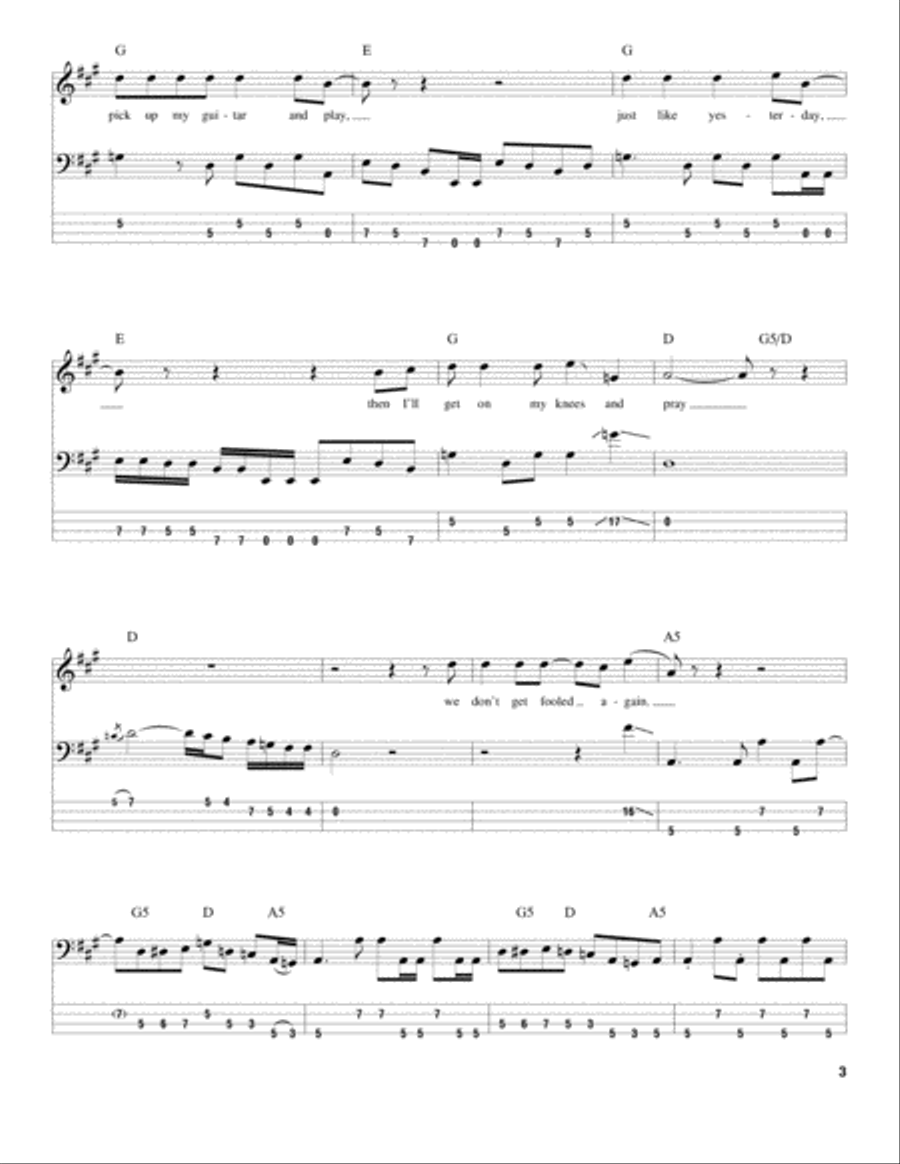 Won't Get Fooled Again Guitar Tablature scores gallery preview page 3