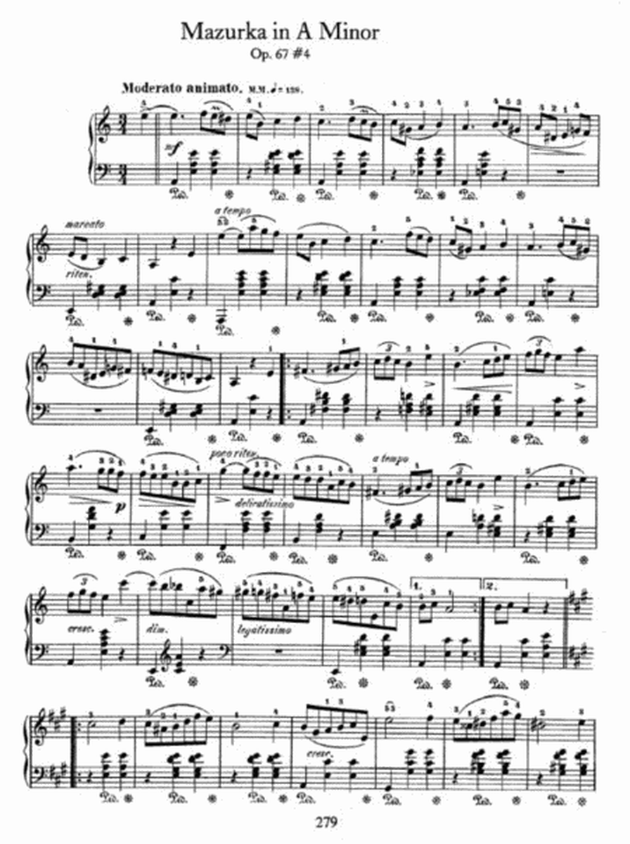 Chopin - Mazurka in A Minor Op. 67 # 4
