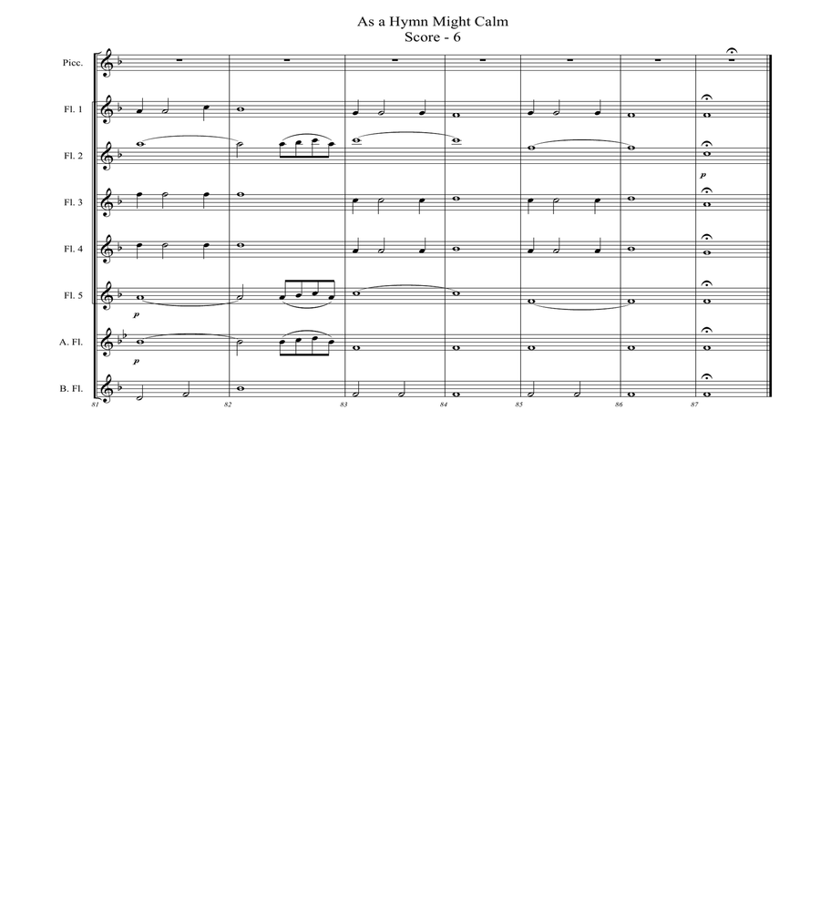 As a Hymn Might Calm (for Expandable Flute Choir) image number null