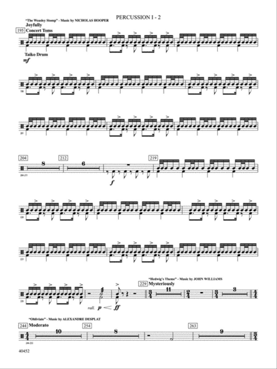 The Complete Harry Potter: 1st Percussion Full Orchestra scores gallery preview page 2