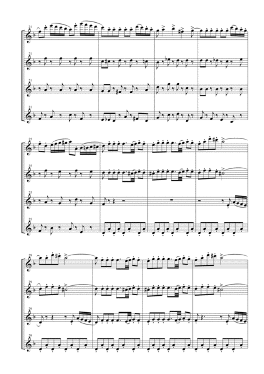 Dance of the Little Swans for Flute Quartet Flute Quartet scores gallery preview page 5