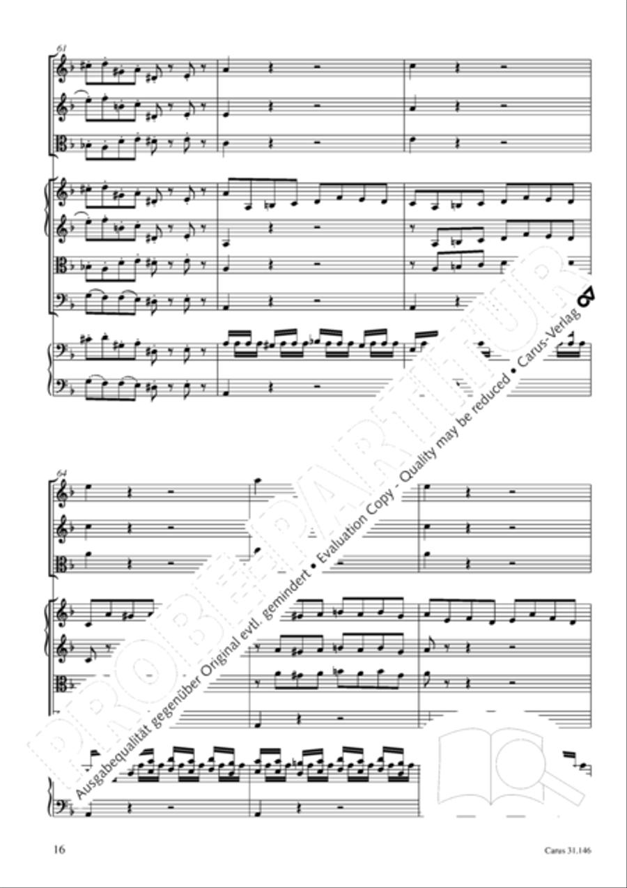 Through bitter tribulation we enter into God's kingdom (Wir mussen durch viel Trubsal in das Reich Gottes eingehen) 4-Part scores gallery preview page 17