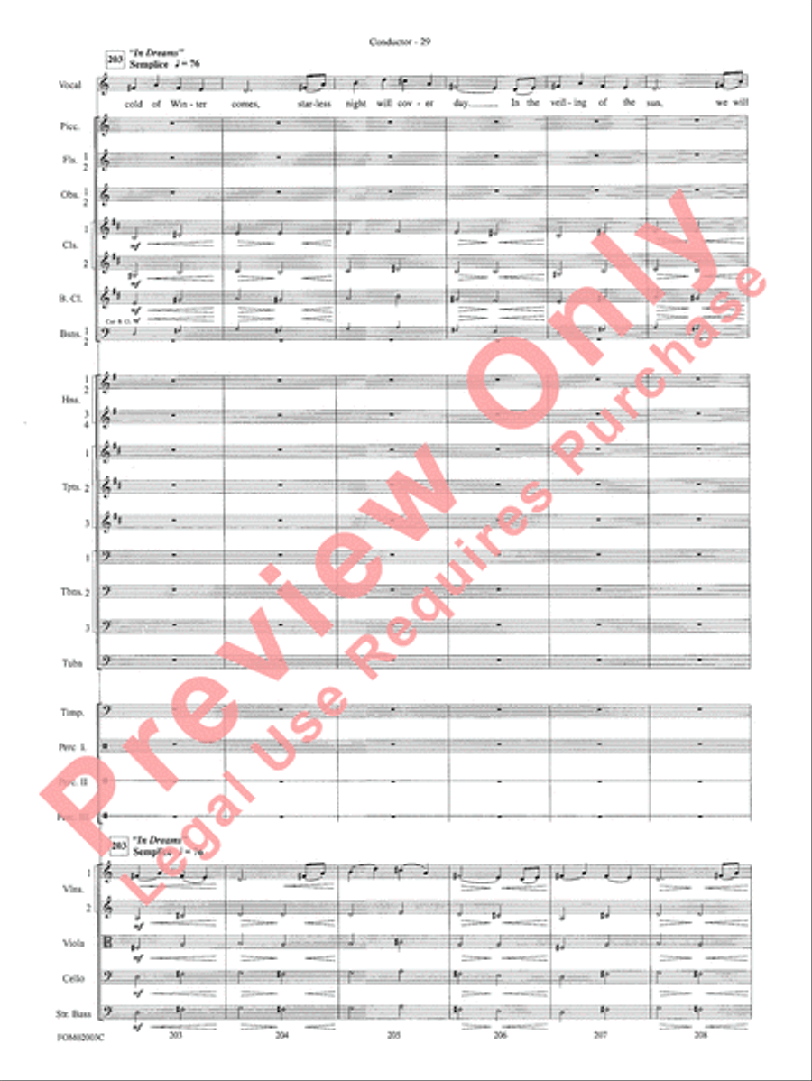 Symphonic Suite from The Lord of the Rings (The Fellowship of the Ring) - Conductor Full Orchestra scores gallery preview page 31