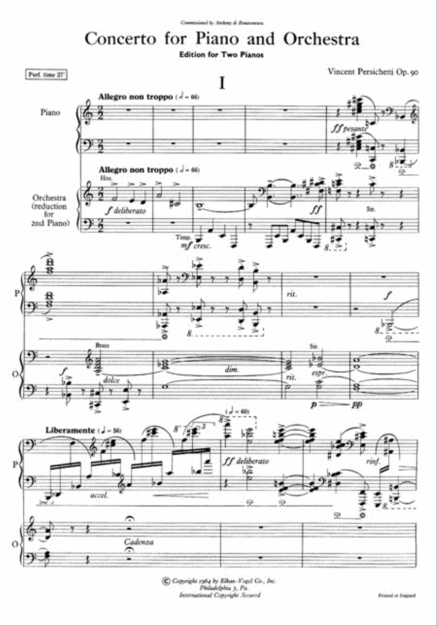 Concerto For Piano And Orchestra Chamber Music scores gallery preview page 2