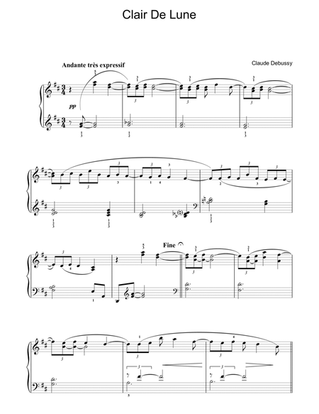 Clair de Lune (abridged arrangement)