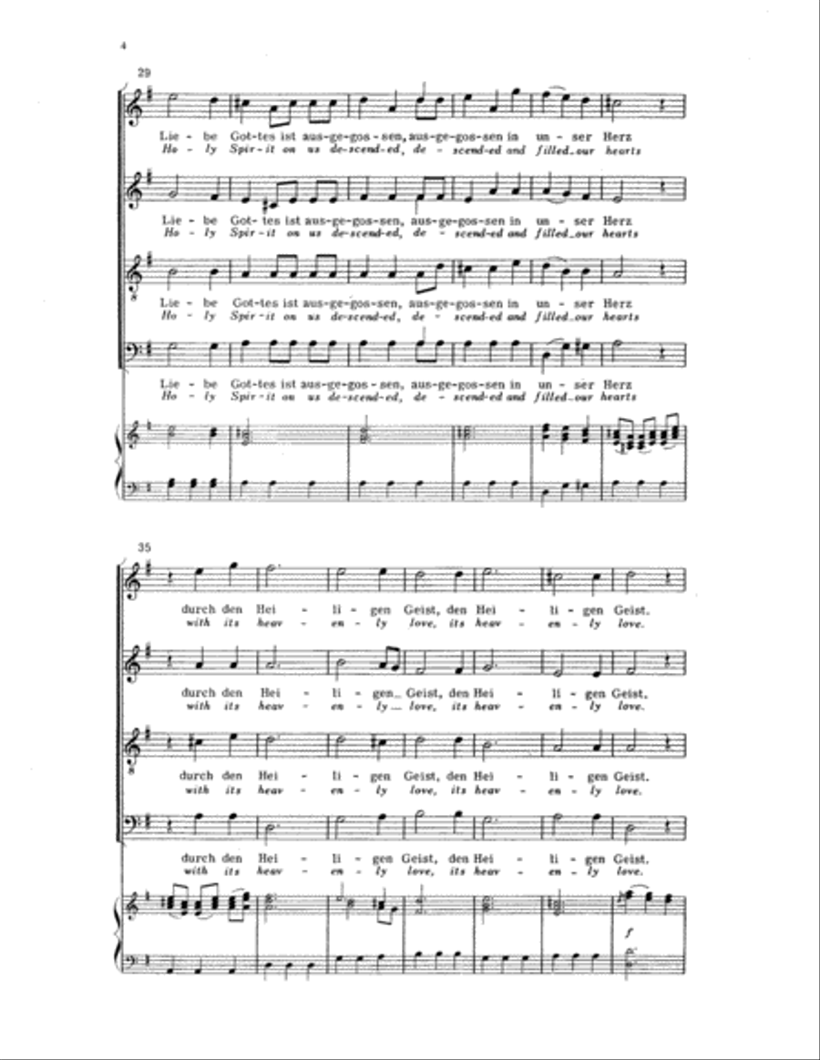 Die Liebe Gottes ist ausgegossen (The Holy Spirit on us descended) 4-Part scores gallery preview page 5