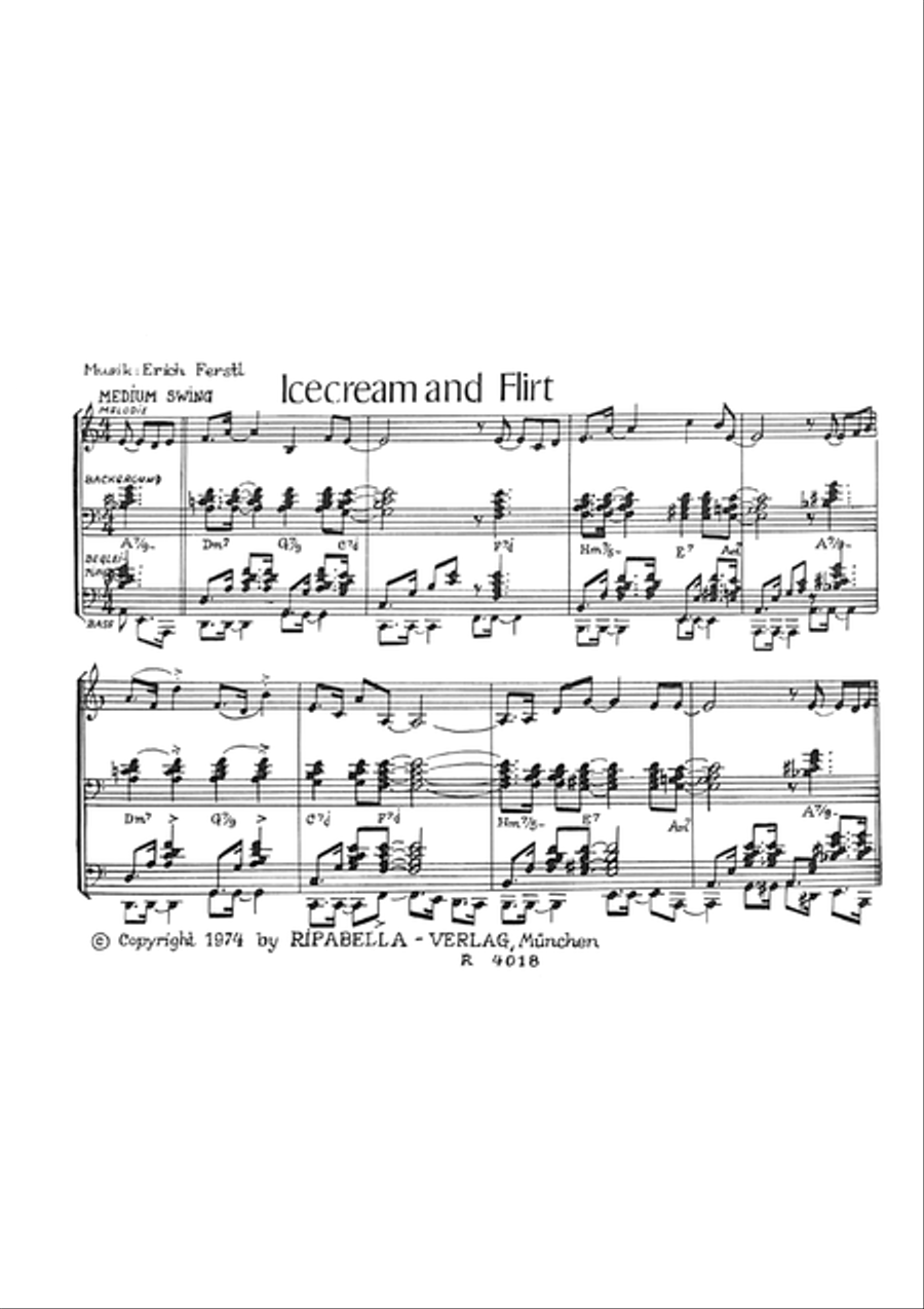 Ice Cream and Flirt Piano Solo scores gallery preview page 3