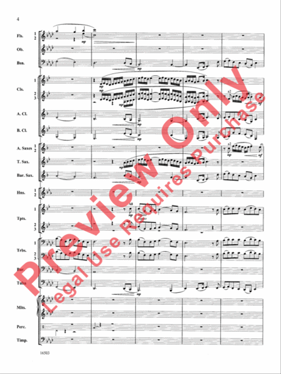 A Winter's Carol Concert Band scores gallery preview page 5