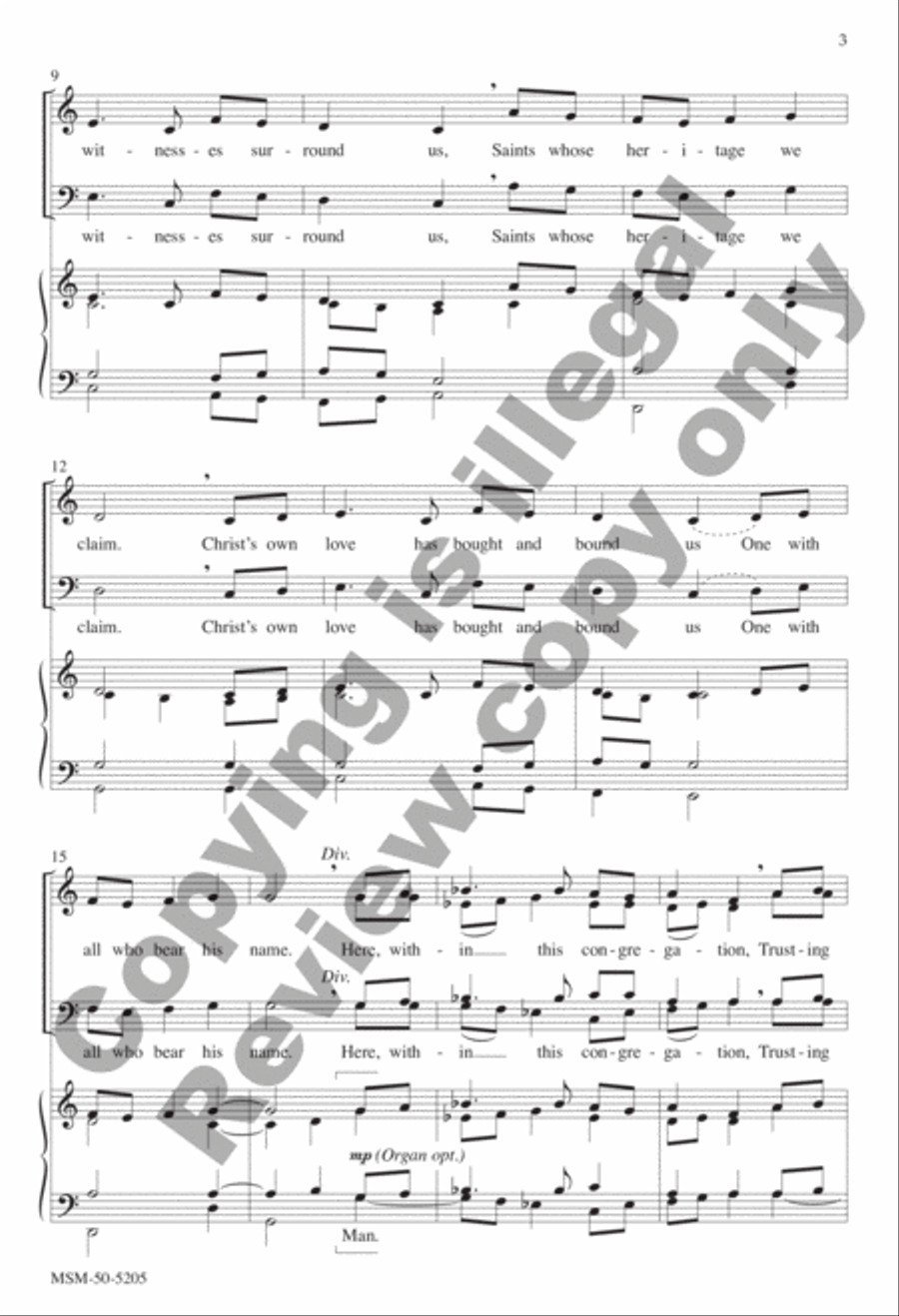 Clouds of Witnesses Surround Us 4-Part scores gallery preview page 3