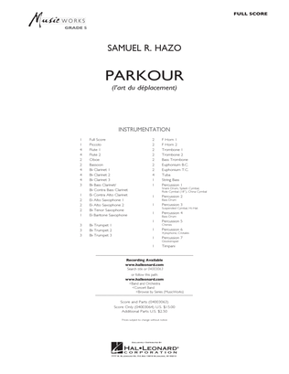Book cover for Parkour - Full Score