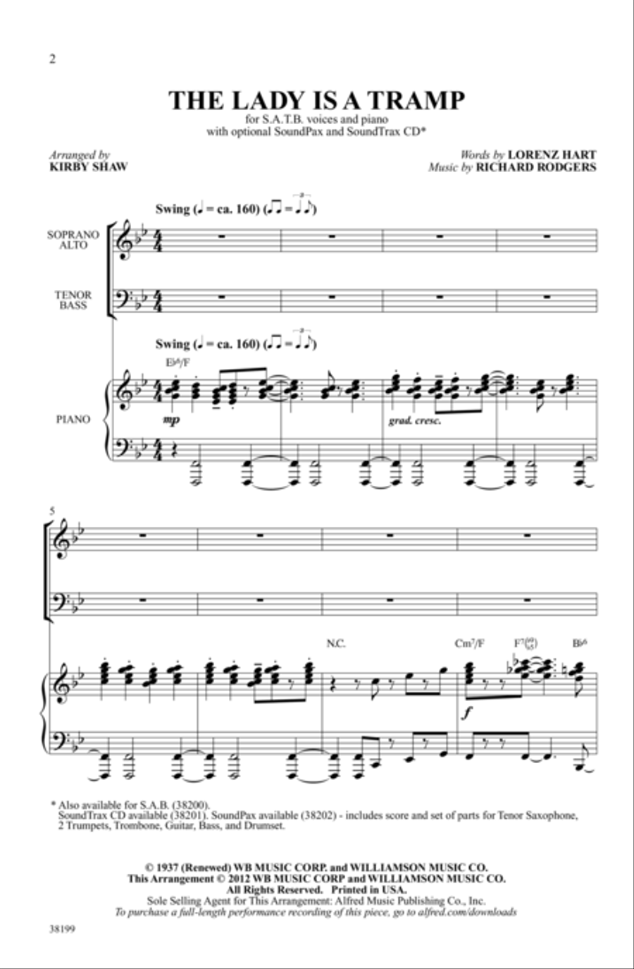 The Lady Is a Tramp - SoundTrax CD (CD only) Choir scores gallery preview page 2