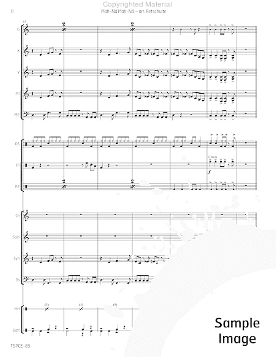 Mah-Na Mah-Na Percussion Ensemble scores gallery preview page 15