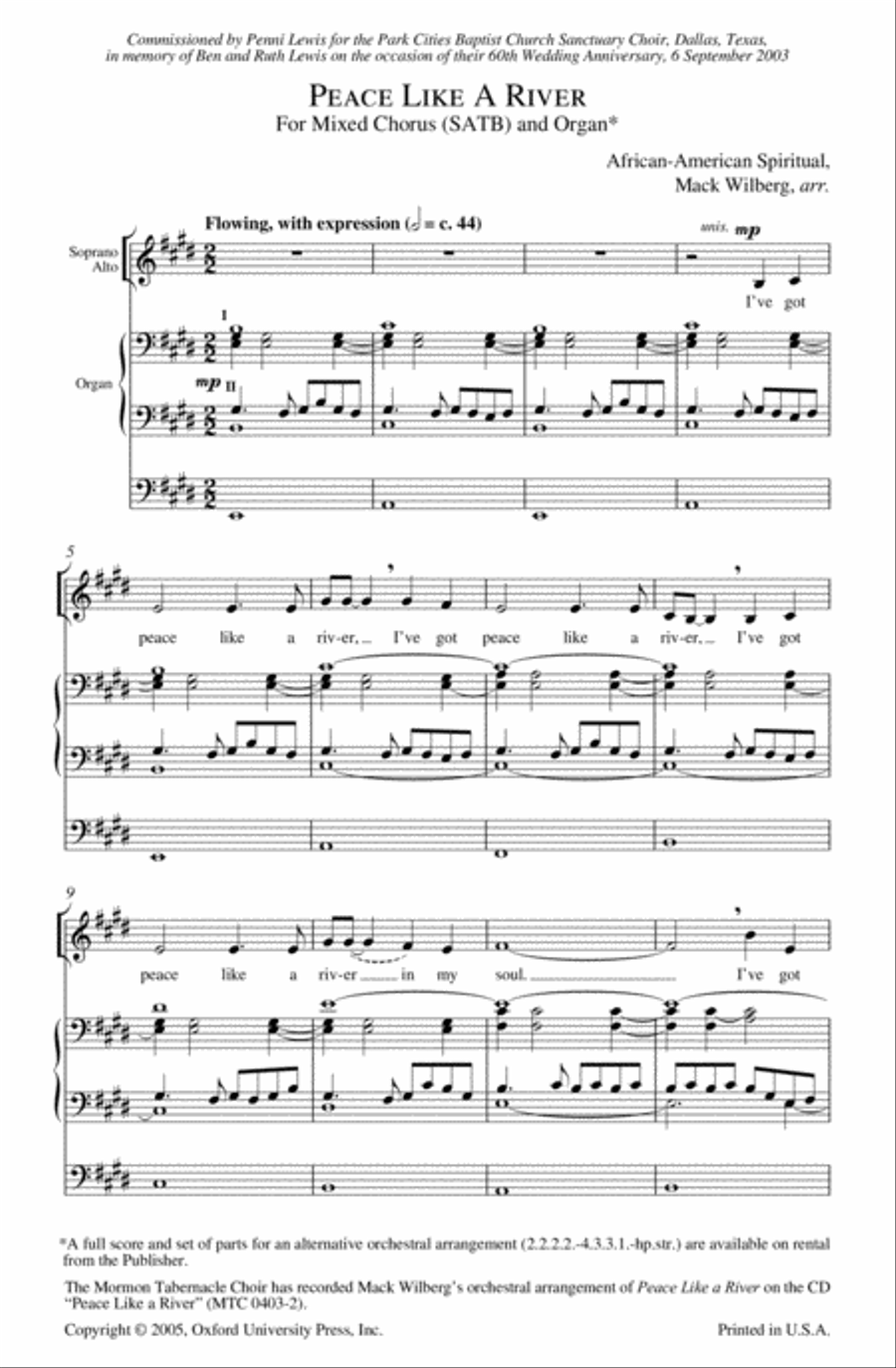 Peace like a river 4-Part scores gallery preview page 2