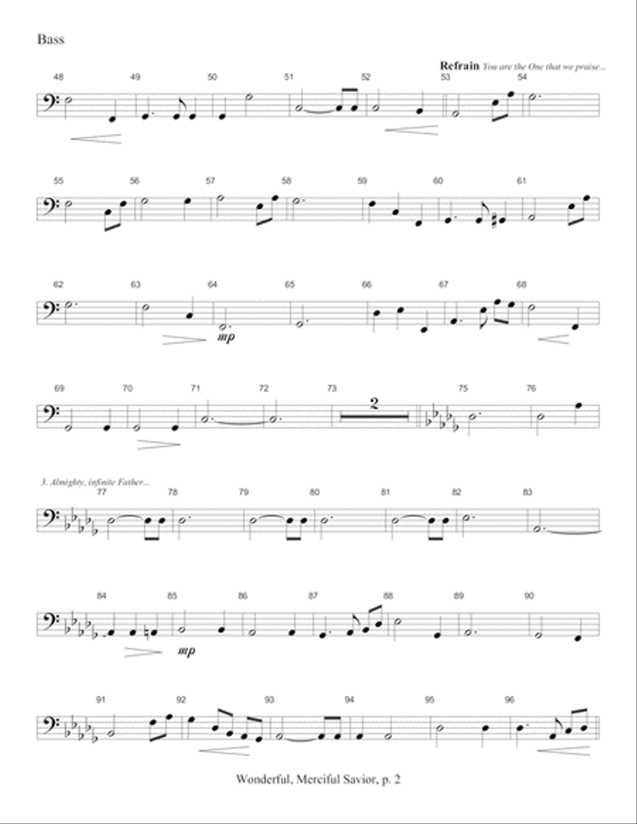 Wonderful, Merciful Savior Set of Parts scores gallery preview page 6