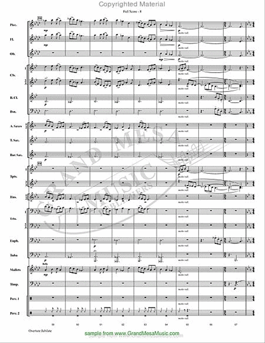 Overture Jubilate Concert Band scores gallery preview page 9