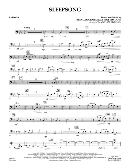 Sleepsong (arr. Michael Sweeney) - Bassoon