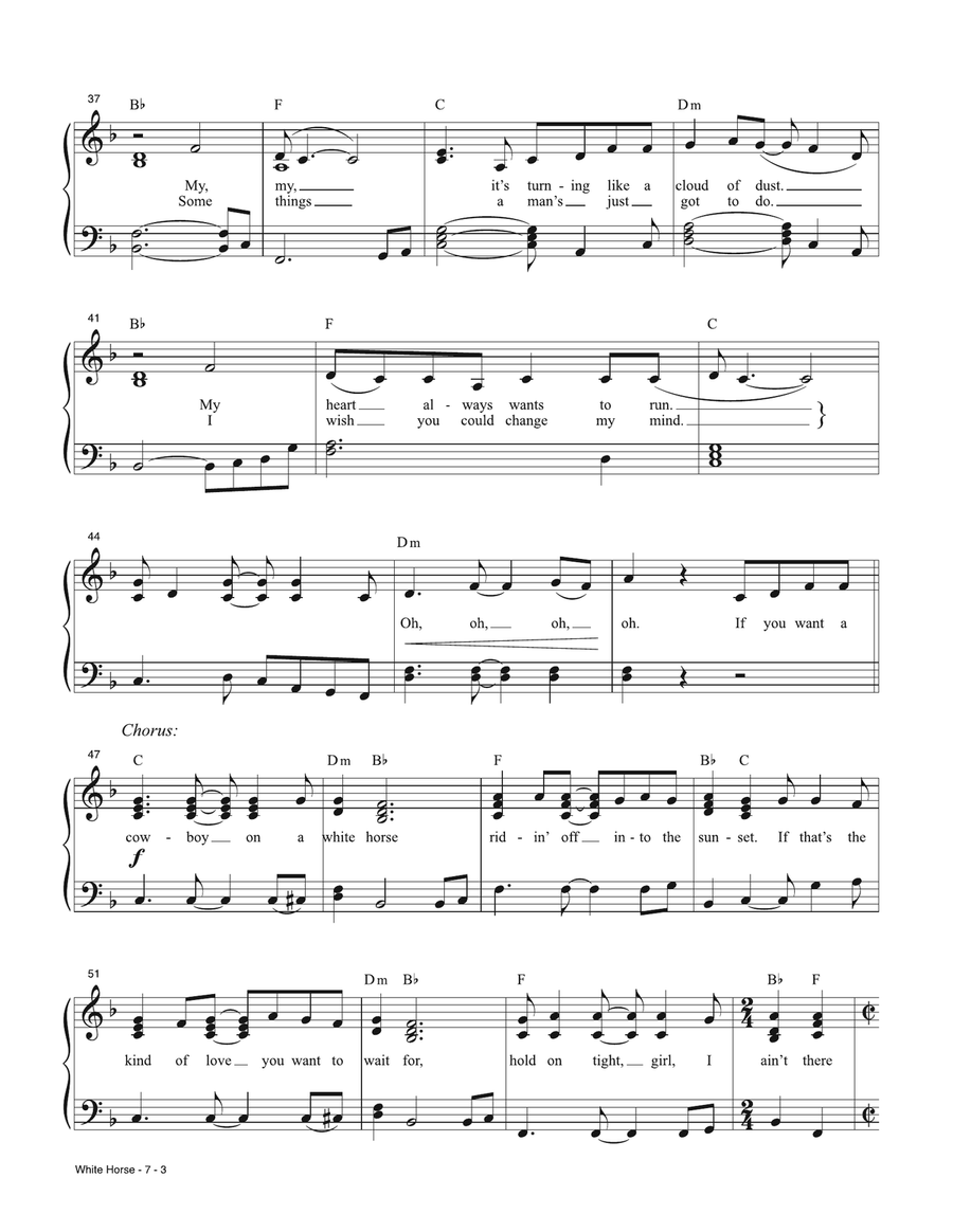 White Horse Piano, Vocal scores gallery preview page 3