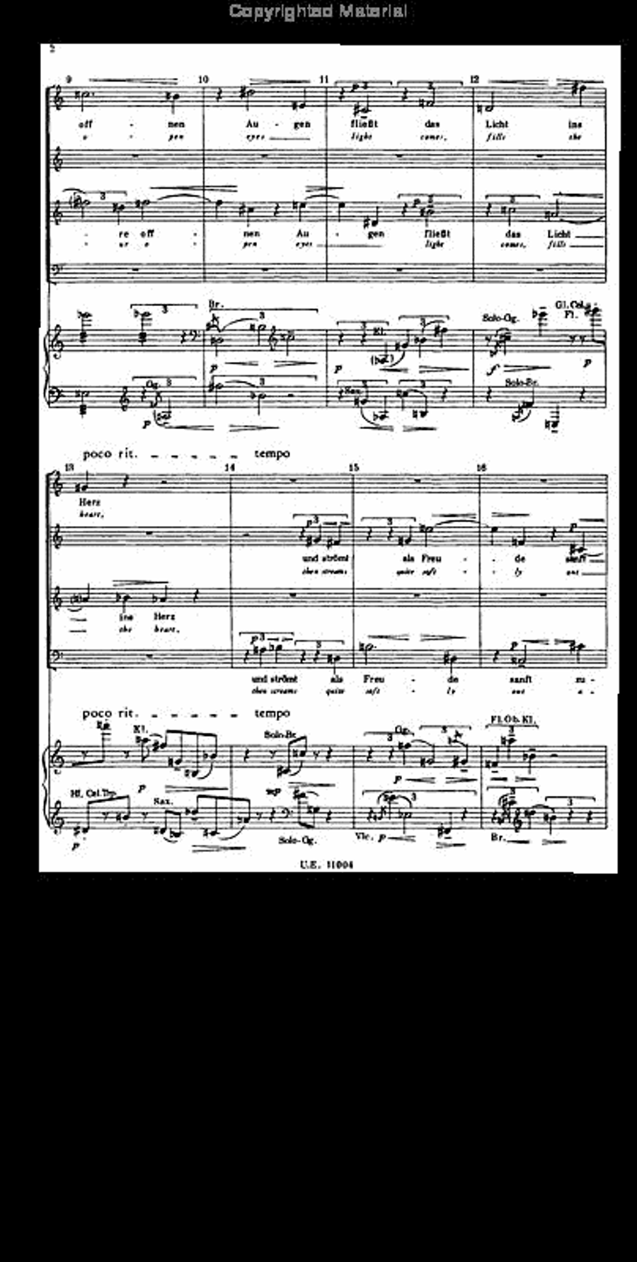 Augenlicht, Op. 26, Vocal Scor