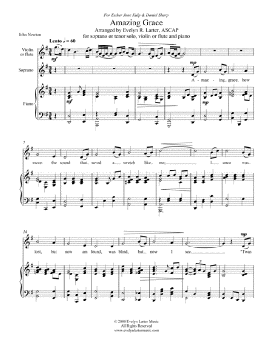 Amazing Grace Small Ensemble scores gallery preview page 1