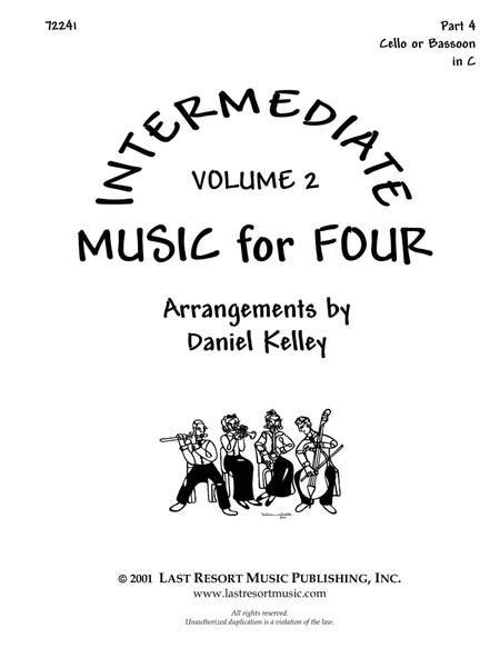 Intermediate Music for Four, Volume 2, Part 4 - Cello or Bassoon 72241