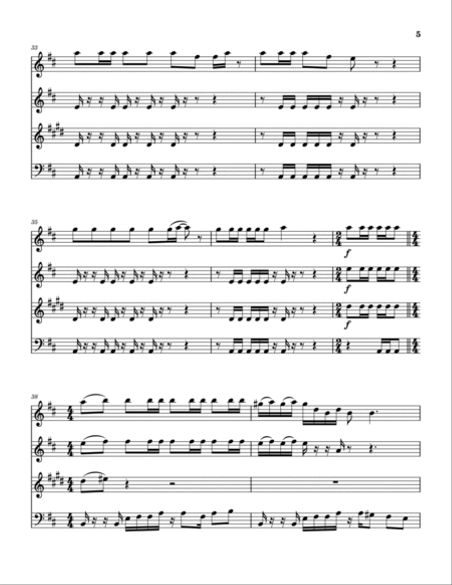 Funk 50 Woodwind Quartet scores gallery preview page 6