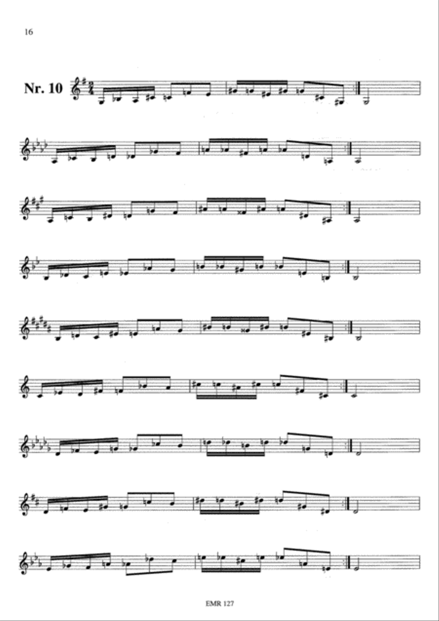 Virtuositatsubungen / Exercices de virtuosite / Virtuosity Drills