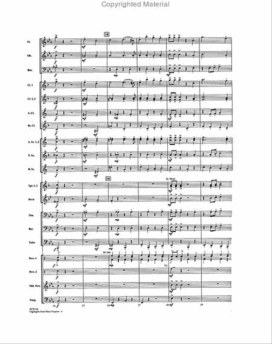 Highlights from Mary Poppins Concert Band scores gallery preview page 3