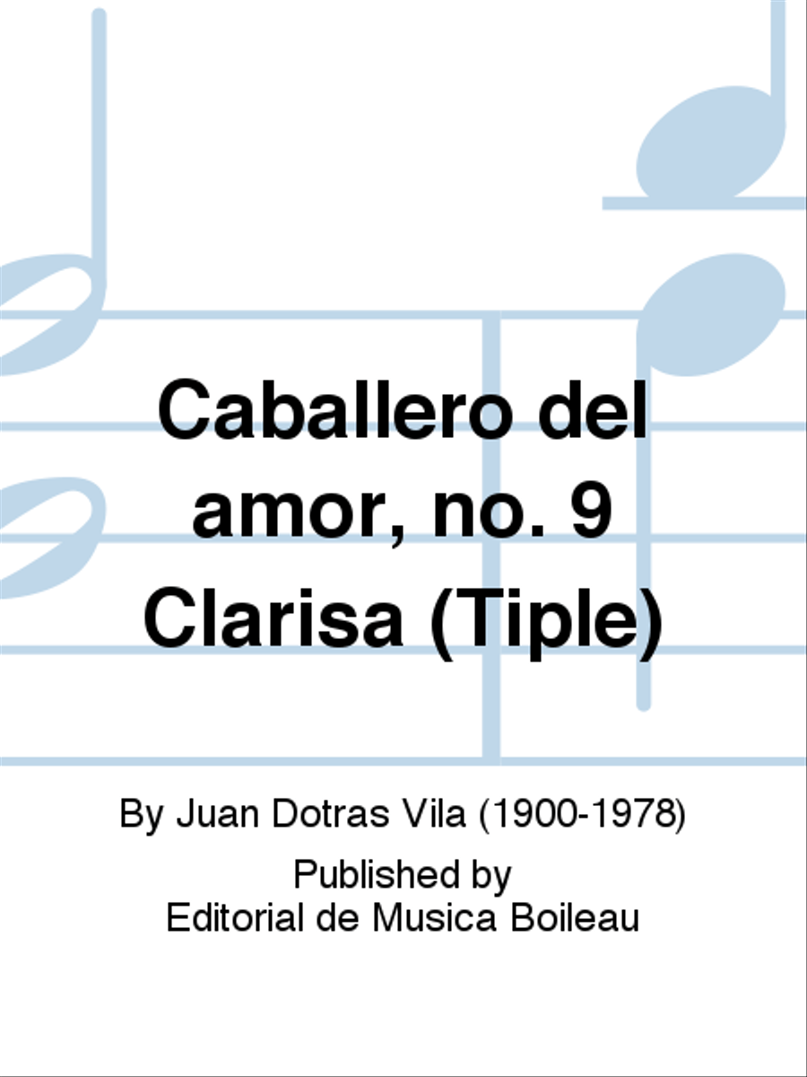 Caballero del amor, no. 9 Clarisa (Tiple) School and Community scores gallery preview page 1