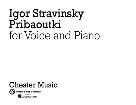 Igor Stravinsky: Pribaoutki Chansons (Soprano/Piano Reduction)