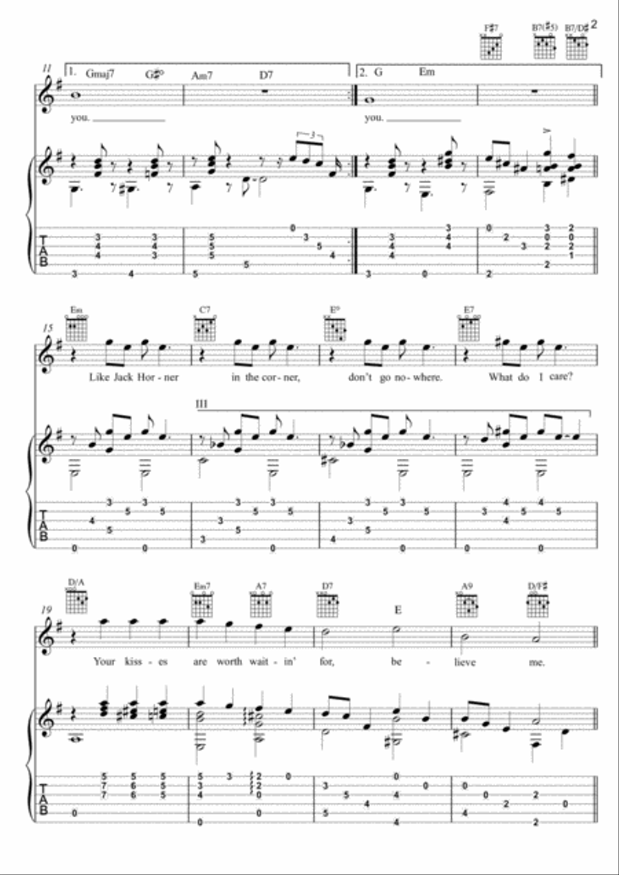 Ain't Misbehavin' Electric Guitar scores gallery preview page 2