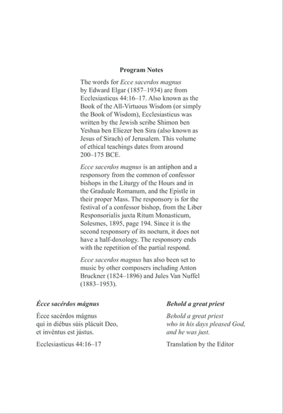 Ecce sacerdos magnus 4-Part scores gallery preview page 2