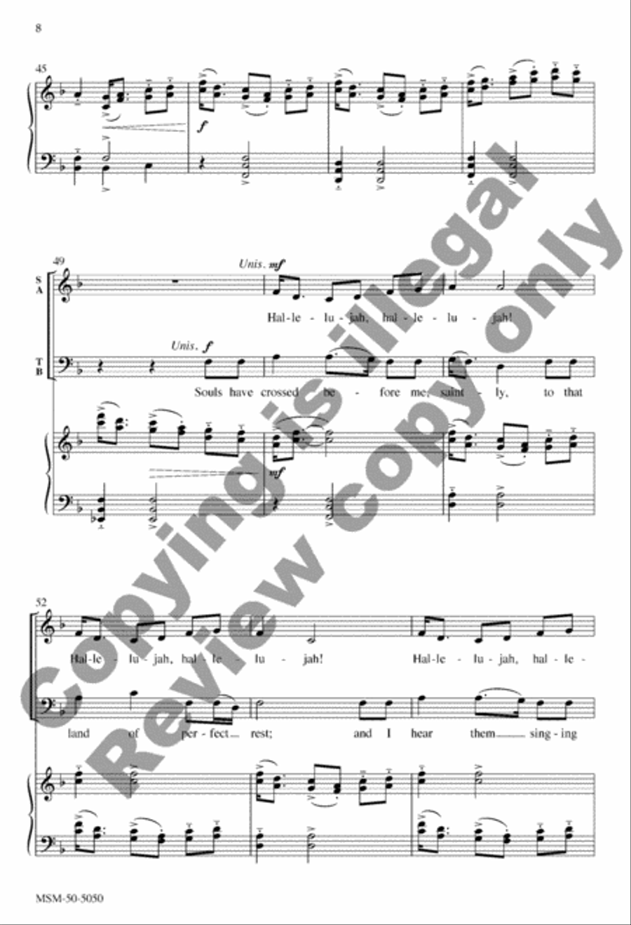 Hark, I Hear the Harps Eternal 4-Part scores gallery preview page 7