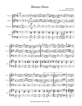 Bonnie Doon - Violin, Cello, and Piano