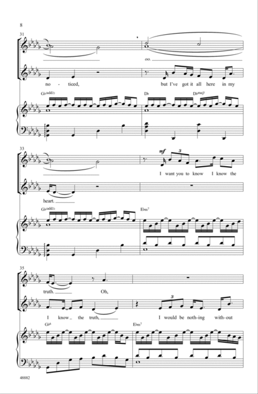 The Wind Beneath My Wings Choir scores gallery preview page 6