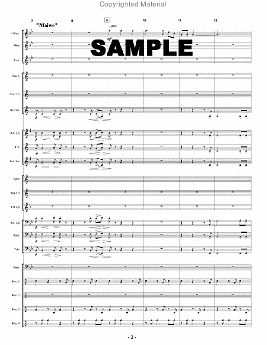 Subsaharan Rhythm Subsaharan Rhythm Concert Band scores gallery preview page 3
