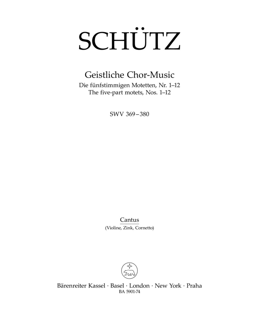 Sacred Choral Music SWV 369-380 Choir scores gallery preview page 1
