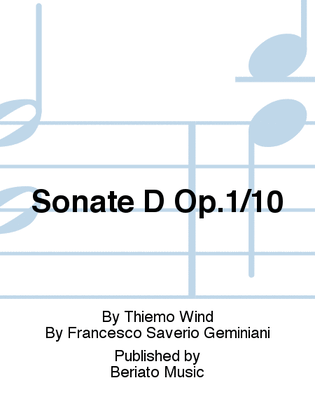 Sonate D Op.1/10