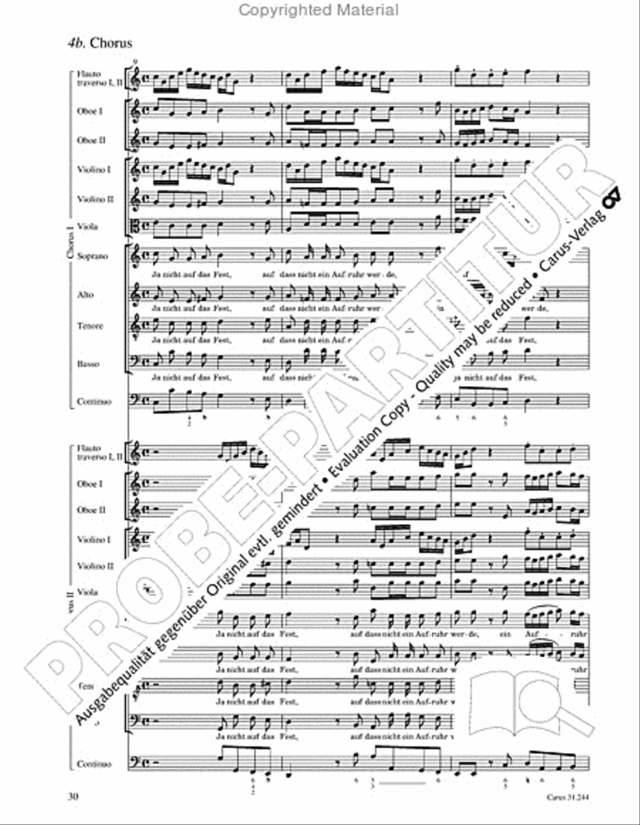 St. Matthew Passion (Matthaus-Passion) 4-Part scores gallery preview page 32
