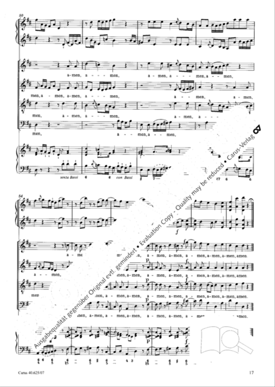 Missa brevis in D Major, K. 194 4-Part scores gallery preview page 18