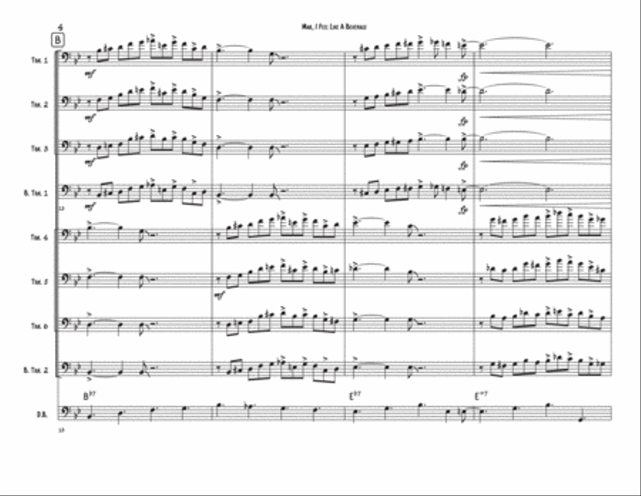 Man, I Feel Like A Beverage Brass Ensemble scores gallery preview page 6