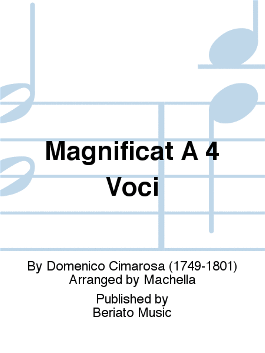 Magnificat A 4 Voci Mixed Choir scores gallery preview page 1
