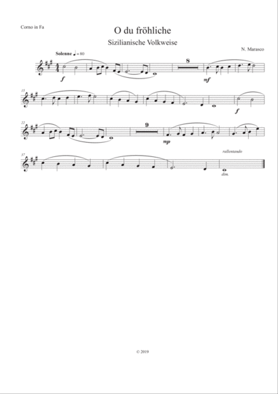 O du fröhliche - Orchestral parts set Chamber Orchestra scores gallery preview page 3