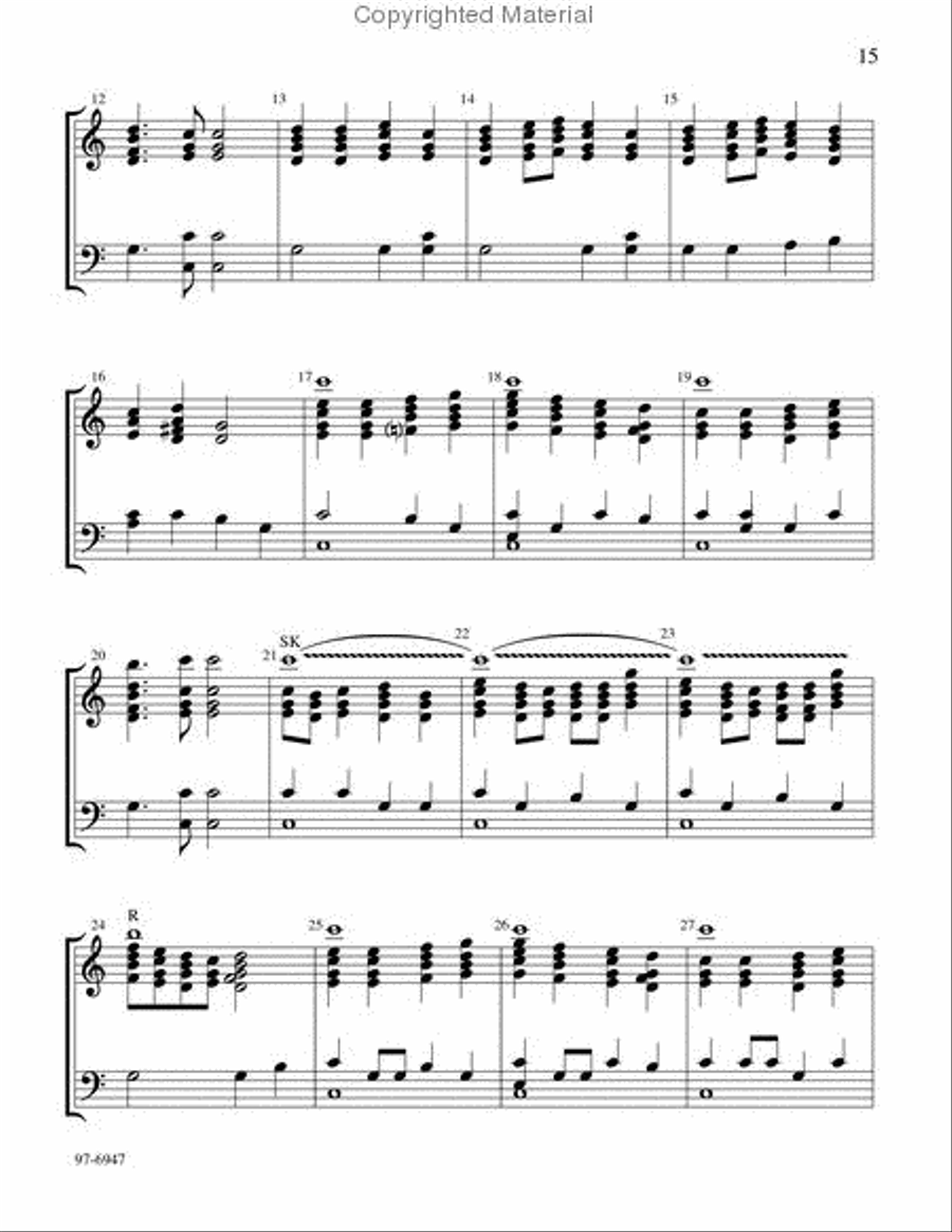 Easy Hymn Arrangements for the Church Year Handbell Choir scores gallery preview page 9