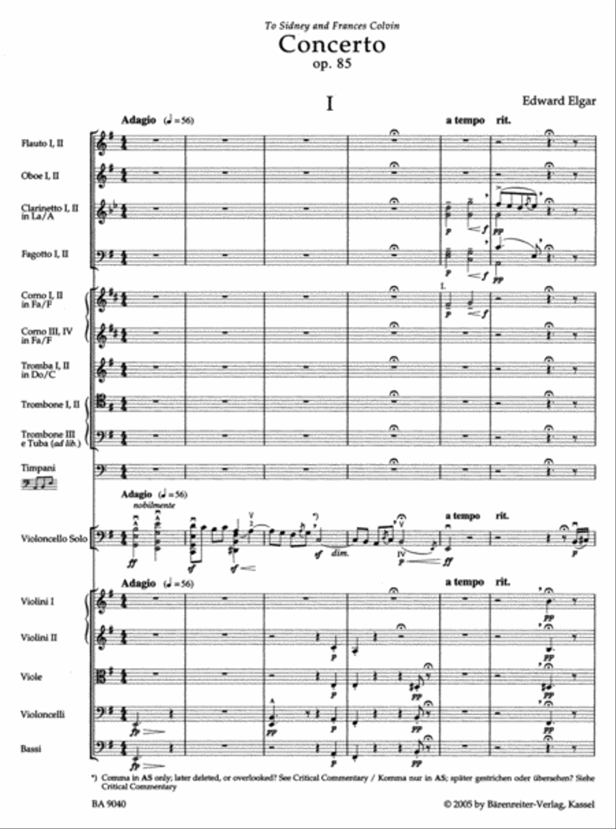 Concerto for Violoncello and Orchestra in E minor, op. 85 TB scores gallery preview page 2