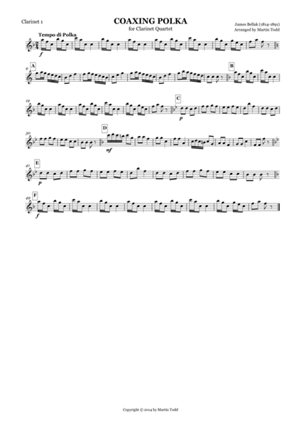 Coaxing Polka for Clarinet Quartet image number null