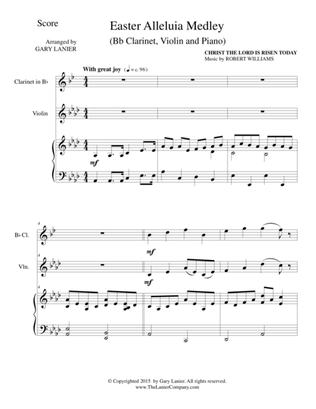 Book cover for EASTER ALLELUIA MEDLEY (Trio – Bb Clarinet, Violin/Piano) Score and Parts
