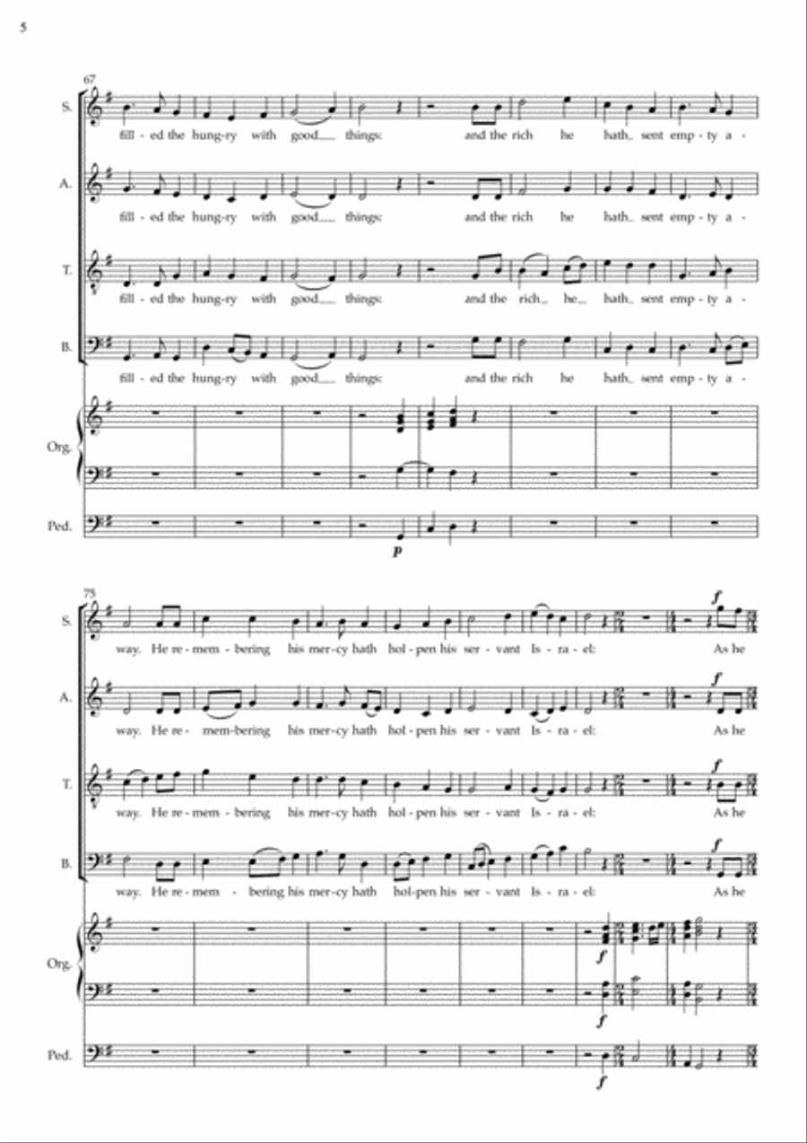 Magnificat and Nunc Dimittis - The St. Mark's Service 4-Part scores gallery preview page 6
