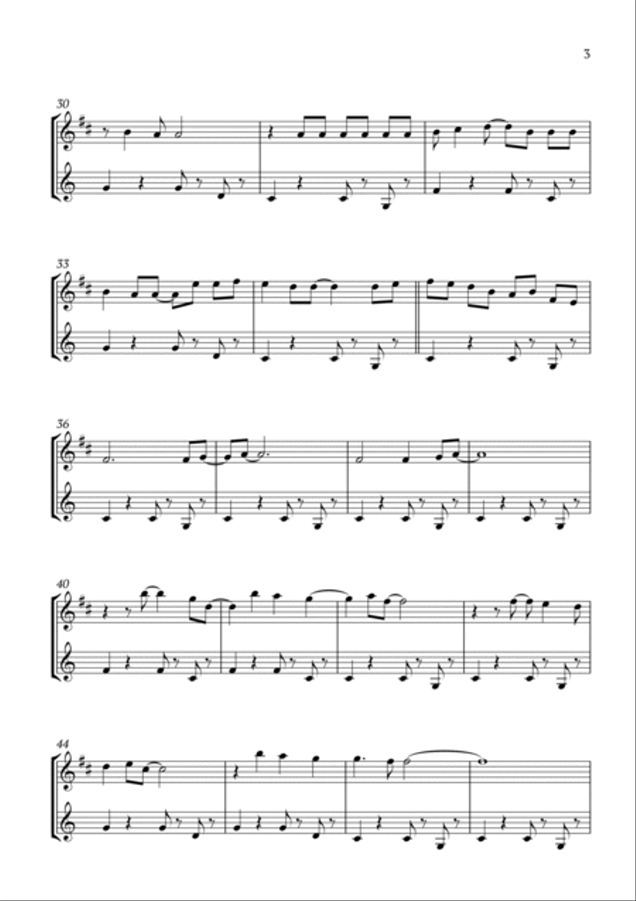 Kiss The Girl B-Flat Clarinet scores gallery preview page 3