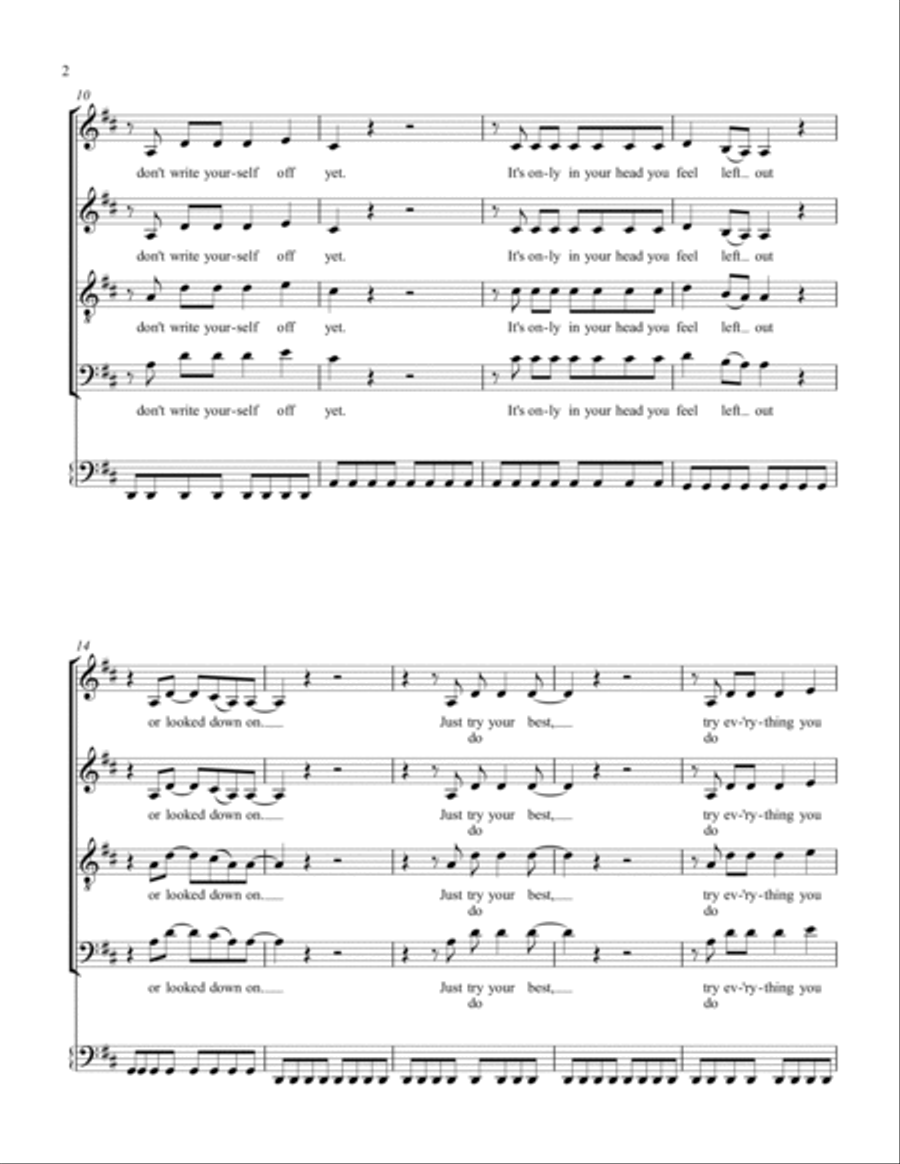 The Middle 4-Part scores gallery preview page 2