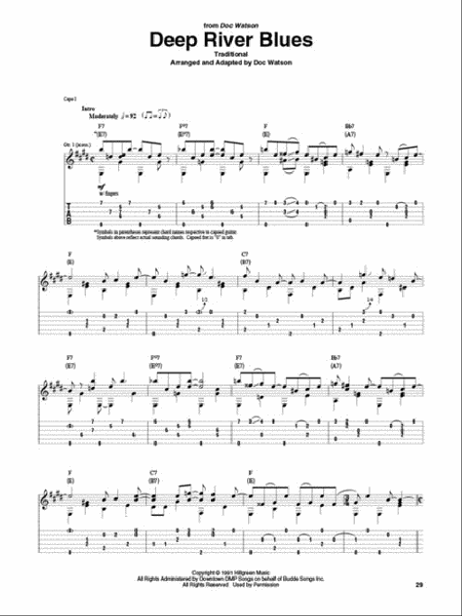 Doc Watson – Guitar Anthology Acoustic Guitar scores gallery preview page 3